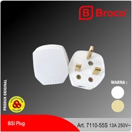 Broco AC Plug 7110 White Plug 3Pin 13Amp New Gee 3 pin plug