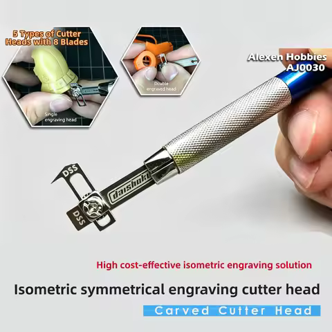 8 in 1 Precision Scribing Cutter Head, Groove Carving Knife for Gundam Military Model DIY Hobby Deta