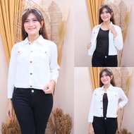 Hot Deals Aro - White Cropty Jeans Jacket Witney/ White Jeans Jacket Wanita