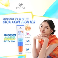 EMINA SUN BATTLE SPF 50 - EMINA CICA ACNE FIGHTER SUNSCREEN - EMINA BARRIER HYDRABURST SUNSCREEN BAM