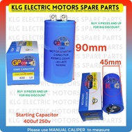 starting capacitor 400uf 250v socket type | water pump parts