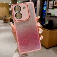POCOC71 Casing For Xiaomi POCO C71 C 71 POCOC71 PocoPhone C71 4G 5G Transparent Gradient Foil Bling 