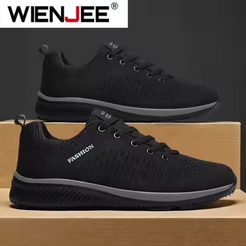 Men Running Walking Knit Shoe Casual Sneakers Breathable Sports Running Athletic Gym Lightweight Out