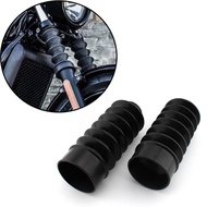 POSSBAY 1Pair 39mm Motorcycle Front Fork Cover Gaiters Gators Rubber Long Boots For Harley Davidson 