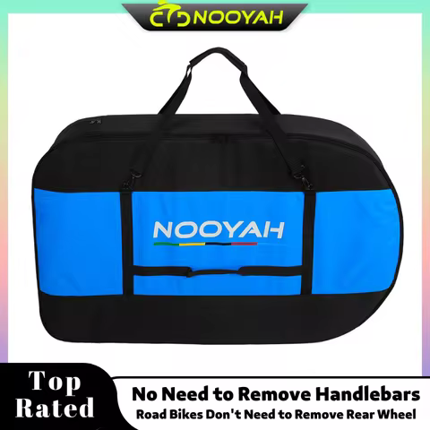 NOOYAH Bike Bag Bike Transport No Need Remove Handlebars Wheels MTB Road Bike Case Three-Layer Fabri