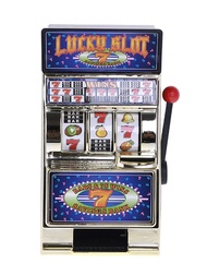 Mini Slot Machine. Get Lucky Spin Manual Handel Win 777 Jackpot. Realistic Casino Game 8" X 5" X 4"