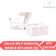CALLIE 4PLY SURGICAL MASK FOR KIDS B 50'S (KIDS XS)