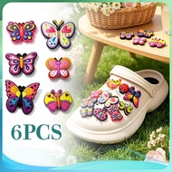 Jibbitz Butterfly Hole Shoes PVC Charm Butterfly Pattern Hole Shoes PVC Sandal Pin Decorative Crocs 