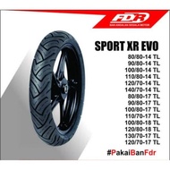 FDR XR EVO RING 17 BAN LUAR FDR XR EVO UKURAN 80/80-17 XR EVO 90/80-17 XR EVO 100/80-17 XR EVO 110/70-17 XR EVO 120/70-17  FDR TUBLES RING 17