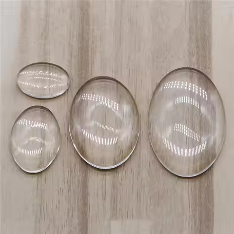 WYSIWYG 25x35mm 20x30mm 18x25mm 13x18mm 10x14mm Oval Shape Flat Back Clear Glass Cabochon Jewelry Fi