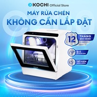 Máy Rửa Chén Để Bàn KOCHI C400 - Không Cần Lắp Đặt - Đổ Nước Trực Tiếp 5L - Dung Tích 4 Bộ - 5 Chươn