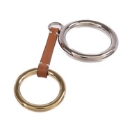 HERMES 金屬/皮革Scarf Ring絲巾扣