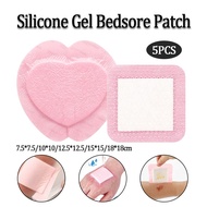 5PCS Medical Silicone Foam Dressing Waterproof PU Wound Patch Highly Absorbent Exudate for Pressure 