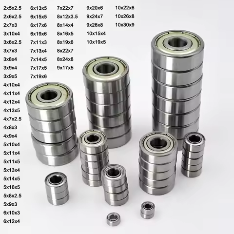 Miniature Ball Bearings 3x6x2.5 5x10x4 5x11x4 6x12x4 10x15x4 mm Bore 2mm 3mm 4mm 5mm 6mm 7mm 8mm 9mm
