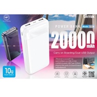 Qmax Power Bank 20000mAh รุ่น B200 Fast charge 10W รองรับ2A พาวเวอร์แบงค์ แบตเตอร์รี่สำรอง