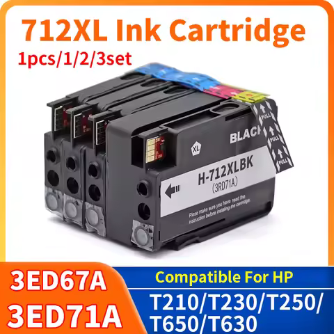 712 XL 712XL 3ED71A 3ED67A Remanufactured Inkjet Ink Cartridge Compatible for HP712 for HP DesignJet