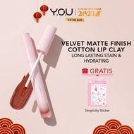 [NEW] You Simplicity Cotton Lip Clay | Lip Stain Lipstick Soft Moisturizing Long Lasting | Mousse Ve