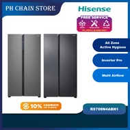 HISENSE 660L SIDE BY SIDE INVERTER FRIDGE | RS708N4ABN1 RS708N4ASN1