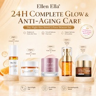 Ellen Ella Skincare Set Retinol Vitamin C Niacinamide Serum Cream Tone Up Cream Anti-Aging Glowing