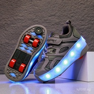 Fast Shipping Girls's Shoes with Wheels Speed Roller Skates Racing Sneaker with Brake with 4 Wheels 