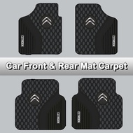 Car Floor Mats Front & Rear Auto Carpet Floor Cushion for Citroen CACTUS C4 C4L C6 C8 C3-XR DS DS3 D