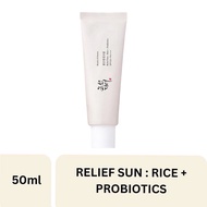 BOJ Relief Sun SPF50+, Rice Probiotic Moisturizing Sunscreen, [50ml]