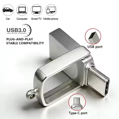 For Xiaomi Mini Adapter Flash Drive USB 2TB Type C 512GB USB Flash Drive Key 1TB High Speed Pendrive