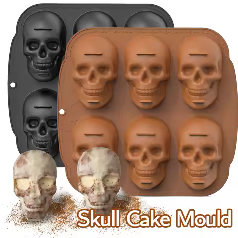 Skull Cake Mould Baking Baking Pan Homemade Cake Grinder DIY Creative Silicone Cake Moulds