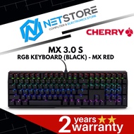 CHERRY MX 3.0 S RGB GAMING KEYBOARD (BLACK) - MX RED - G80‐3874LYAEU‐2