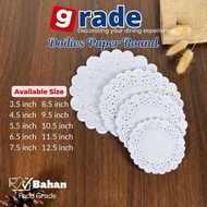 Cod Available Grade Doilies Doiles Paper Round White Lace Paper Cake Bread Liner 3.5 4.5 5.5 6.5 7.5