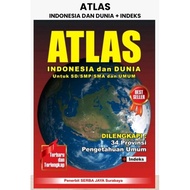 Big world atlas and Indonesian atlas book