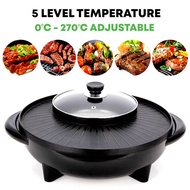 2 in 1 Korea BBQ Grill &amp; Steamboat Hot Pot Shabu Shabu Fry Pan Soup Steak Fried Chicken Wings Eggs Dapur Elektrik