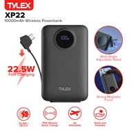 TYLEX XP22 15W Wireless Charging 22.5W Fast Charging 10000mAh Wireless Powerbank QC3.0 Small and Por