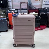 新上市KANGOL 袋鼠 PP箱 經典時尚 簡單大方 輕量耐磨行李箱 海關鎖 雙格層箱體可擴充 滑順飛機輪24吋中箱奶茶色