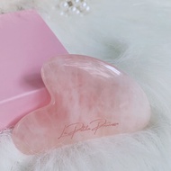 Rose Quartz Gua Sha Facial Massage Stone กัวซาโรสควอตซ์สำหรับนวดผิวหน้า