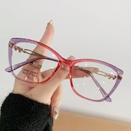 Printing series TR90 eyeglasses gradient color anti blue light glasses for women fashion cat eye gla