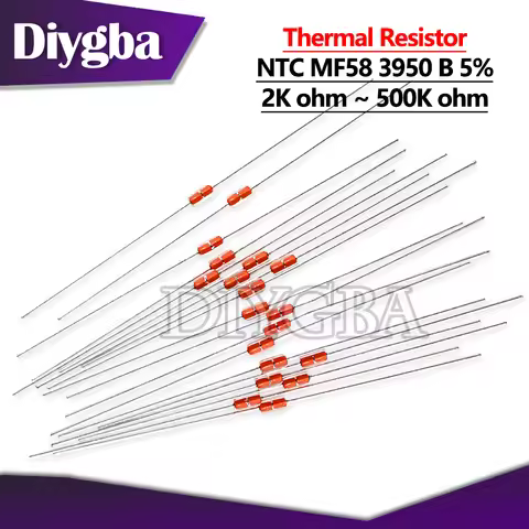 20PCS Thermal Resistor NTC MF58 3950 B 5% 1K 2K 5K 10K 20K 50K 100K 200K 500K 1M ohm Thermistor Sens