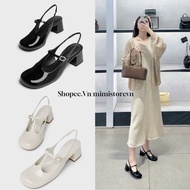 CNK women's doll shoes in patent leather with round toe and straps, exported in full box MS-8276