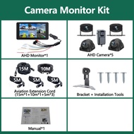 5 Channel 10.36 Inch AHD Camera Monitor System BSD Alarm CCTV DVR For Bus/Truck 1080P Color Night Vi