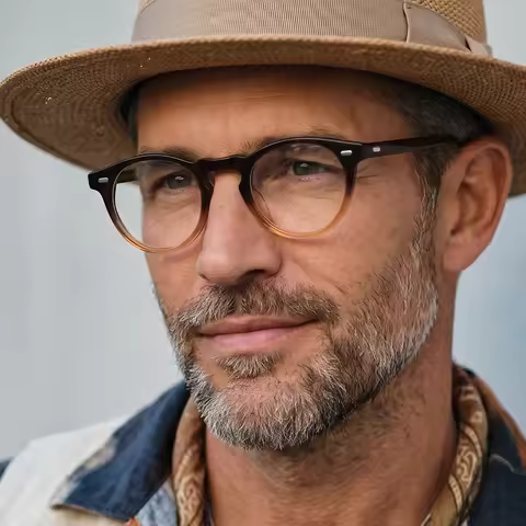 Gregory peck Glasses Frame OV5186 Mens Round Eyeglasses Vintage Round Diopter Eyeglasses for Men Wom