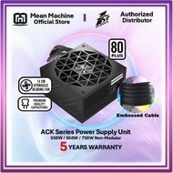 1ST PLAYER ACK 80+ WHITE 750W 650W 550W Non Modular With Emboss Cable PSU