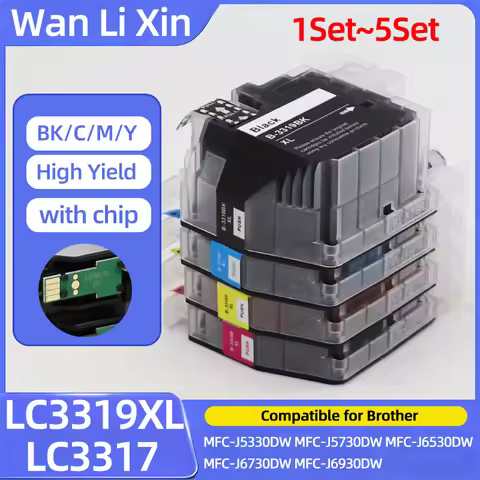 1Set~5Set LC3319 LC3319XL 3319XL LC3317 Ink Cartridge Compatible For Brother MFC-J6730DW J6930DW J53