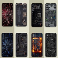 Phone case for Samsung A20 A30 A20S A21 A40S A50 A50S A30S TPU Soft silicone shell Circuit board mot