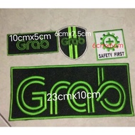 logo 1 set 4macam grab logo bordir ud tgl jahit di baju logo murah