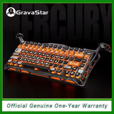 GravaStar Mercury K1 Pro Wireless Mechanical Gaming Keyboard, 75% Layout RGB Custom Keyboard E-sport