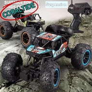 CORALTIDE 2.4G Alloy RC Car, Four-wheel Drive Alloy Plastic Remote Control Racing Cars, Hobbies Blue
