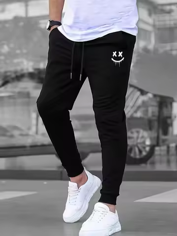 Men's Casual Pants, Sports Pants, Jogger Pants, Long Pants, Lightweight & Breathable, Loose Fit, Sui