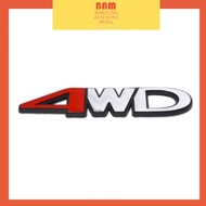 MERAH 4WD Red Chrome Car Logo Emblem