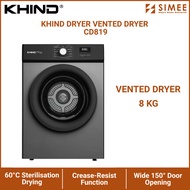 KHIND DRYER VENTED DRYER 8KG CD819