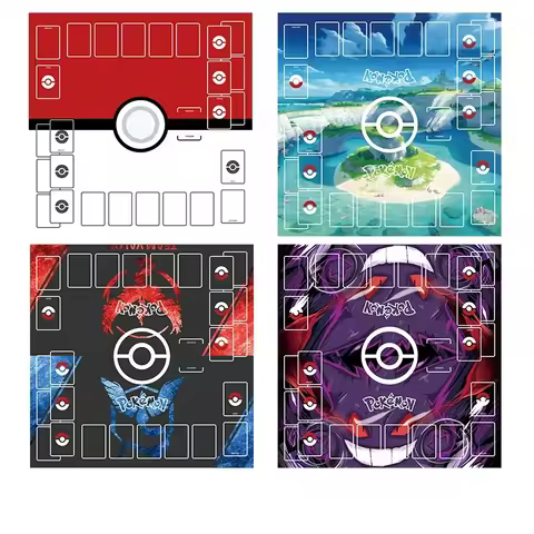 For Pokemon Cards Sylveon PTCG Playmat Double Player Trading Card Battle Mat Non Slip Rubber For Tcg